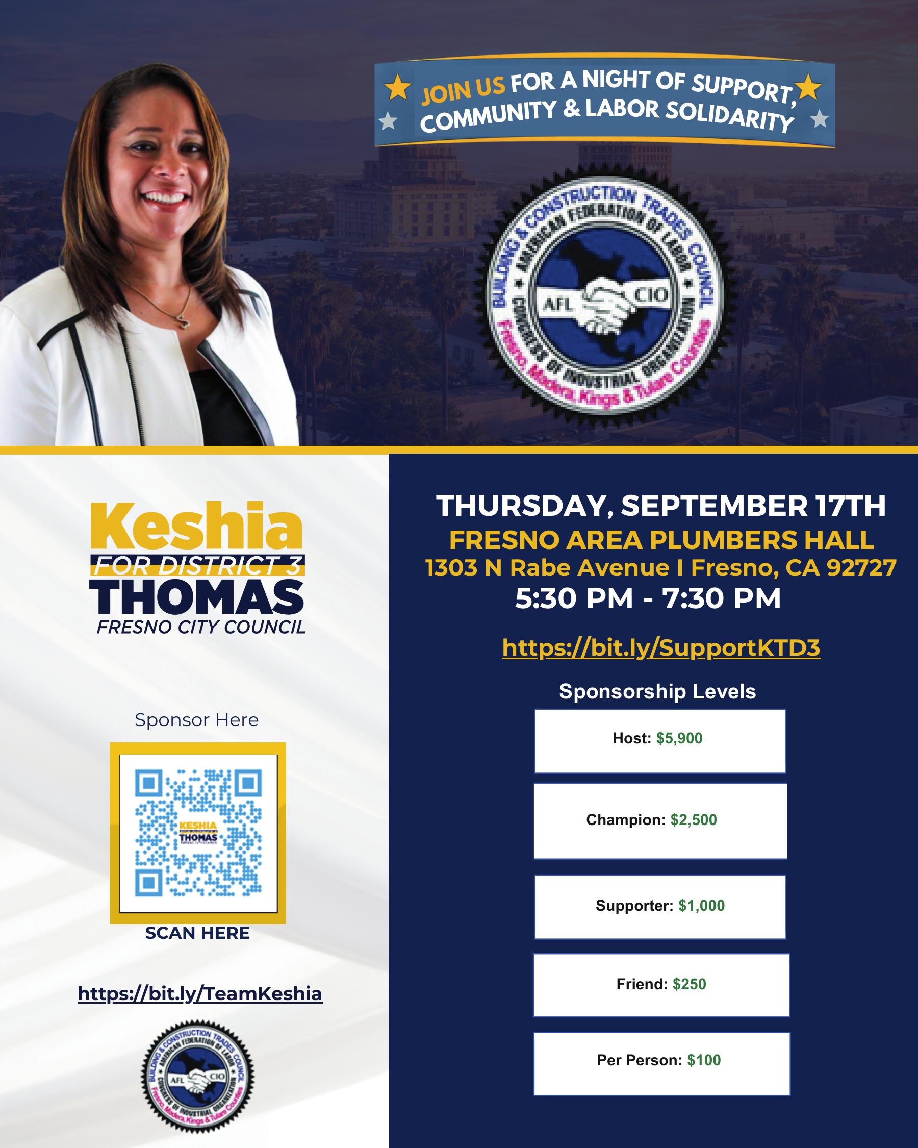 Campaign Rally & Fundraiser for Keshia Thomas